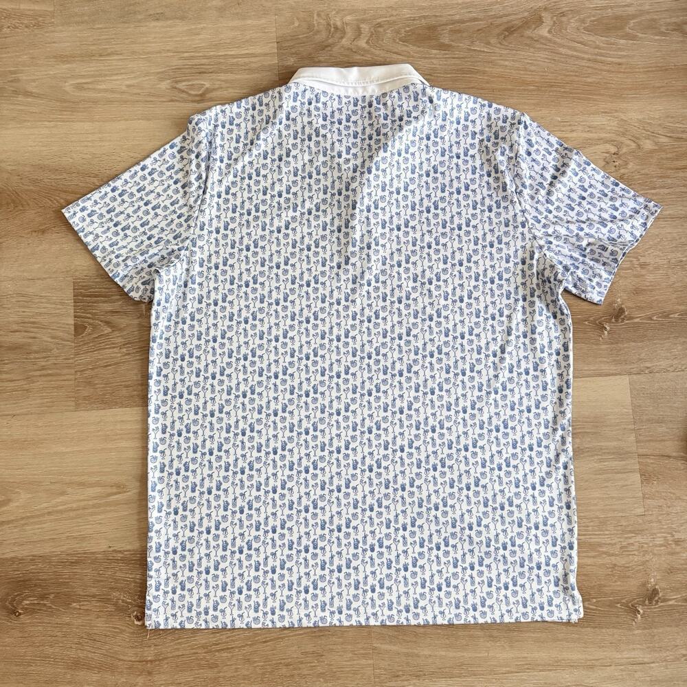 Grayson & Dunn Golf Polo Shirt Mens Large COCKTAILS DRINKS Large All Over Print - Picture 4 of 9